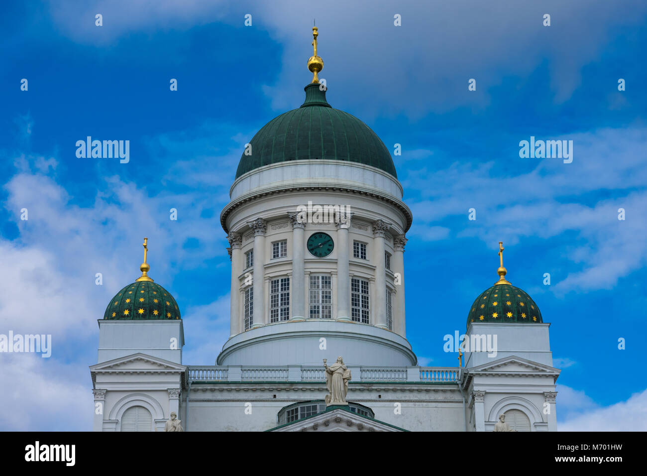Blick auf Kathedrale von Helsinki (Helsingin tuomiokirkko). Helsinki. Finnland Stockfoto