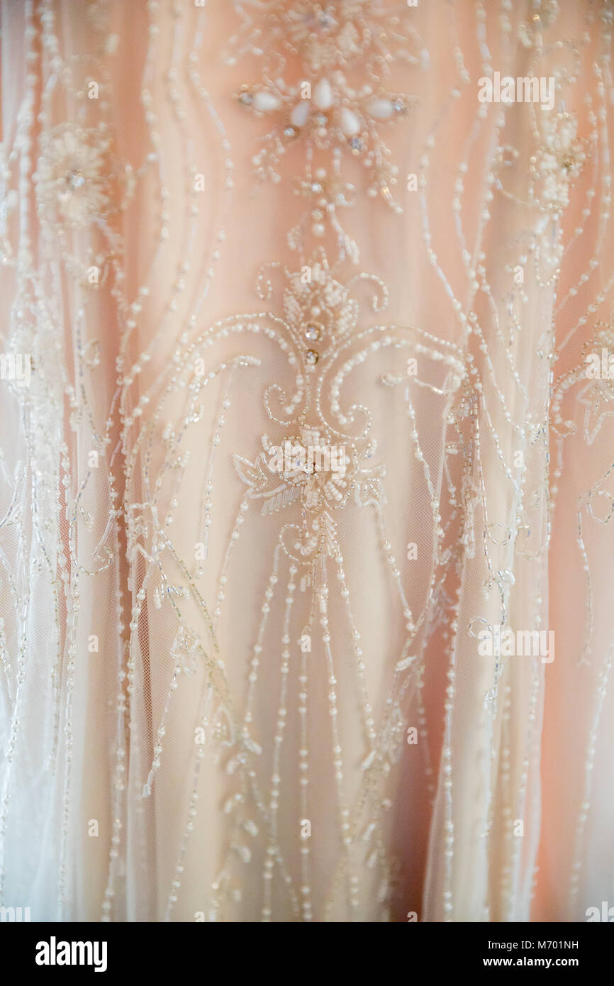 Hochzeit Kleid Detail Stockfoto