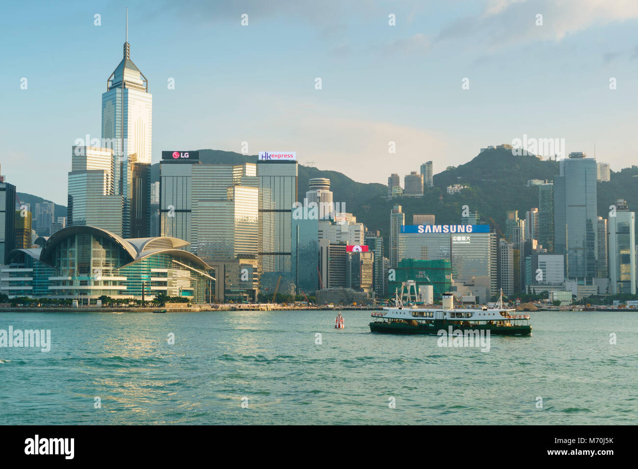 Star Ferry Crossing Victoria Hafen in Richtung Causeway Bay, Hong Kong Island, Hong Kong Stockfoto