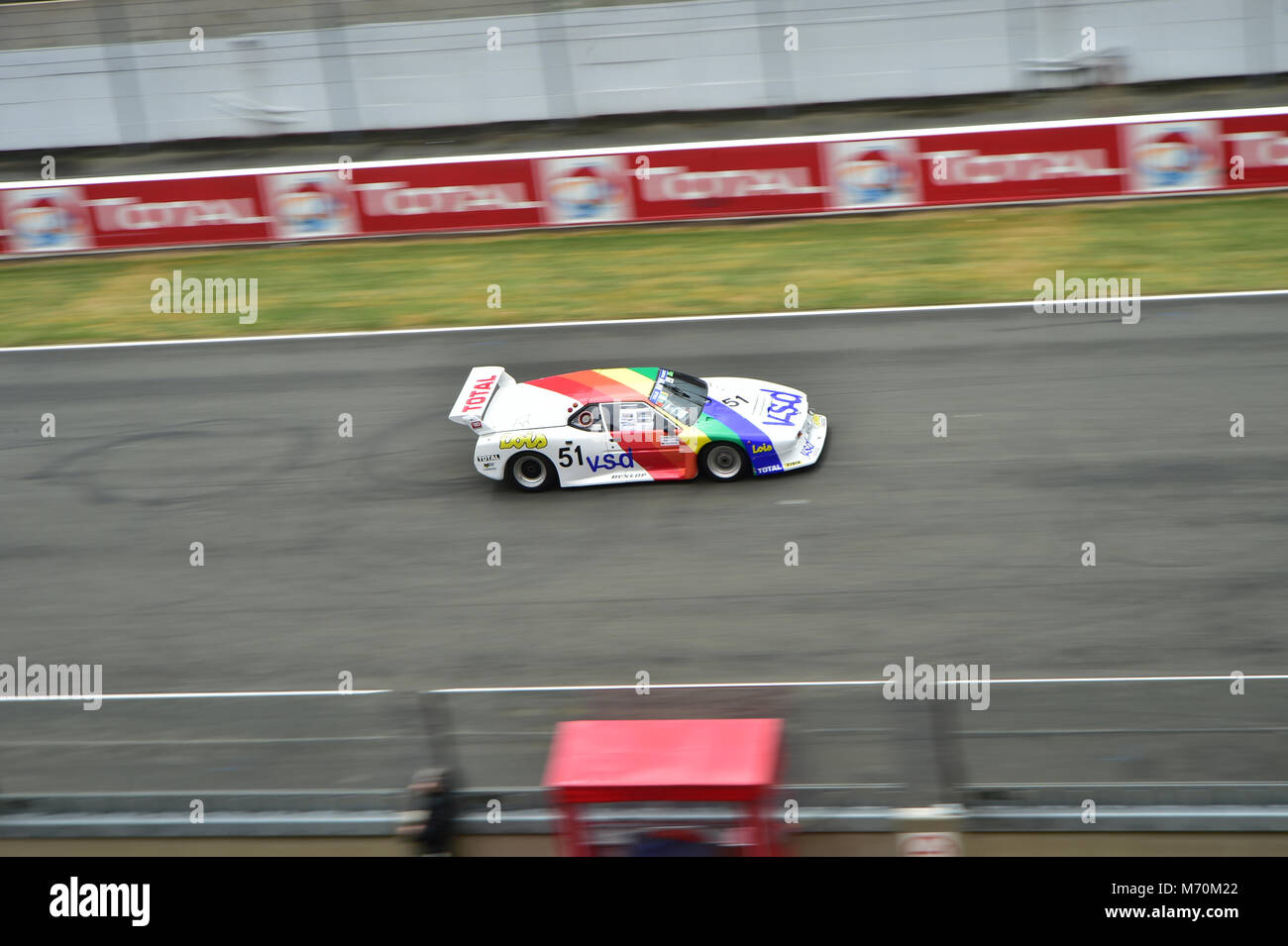 Pierre Desnos, BMW M1, 2014, Rundstrecke, Classic, Classic Racing Cars, Frankreich, begeisterte Zuschauer, La Sarthe, Le Mans, Le Mans Classic 2014, motorspo Stockfoto