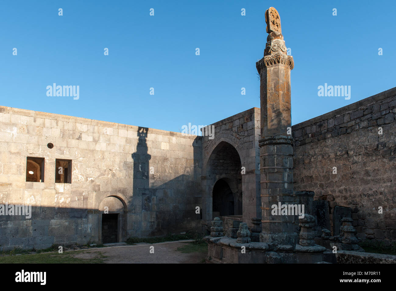 Die hängend Spalte Gavazan Kloster Tatev, Armenien. Stockfoto