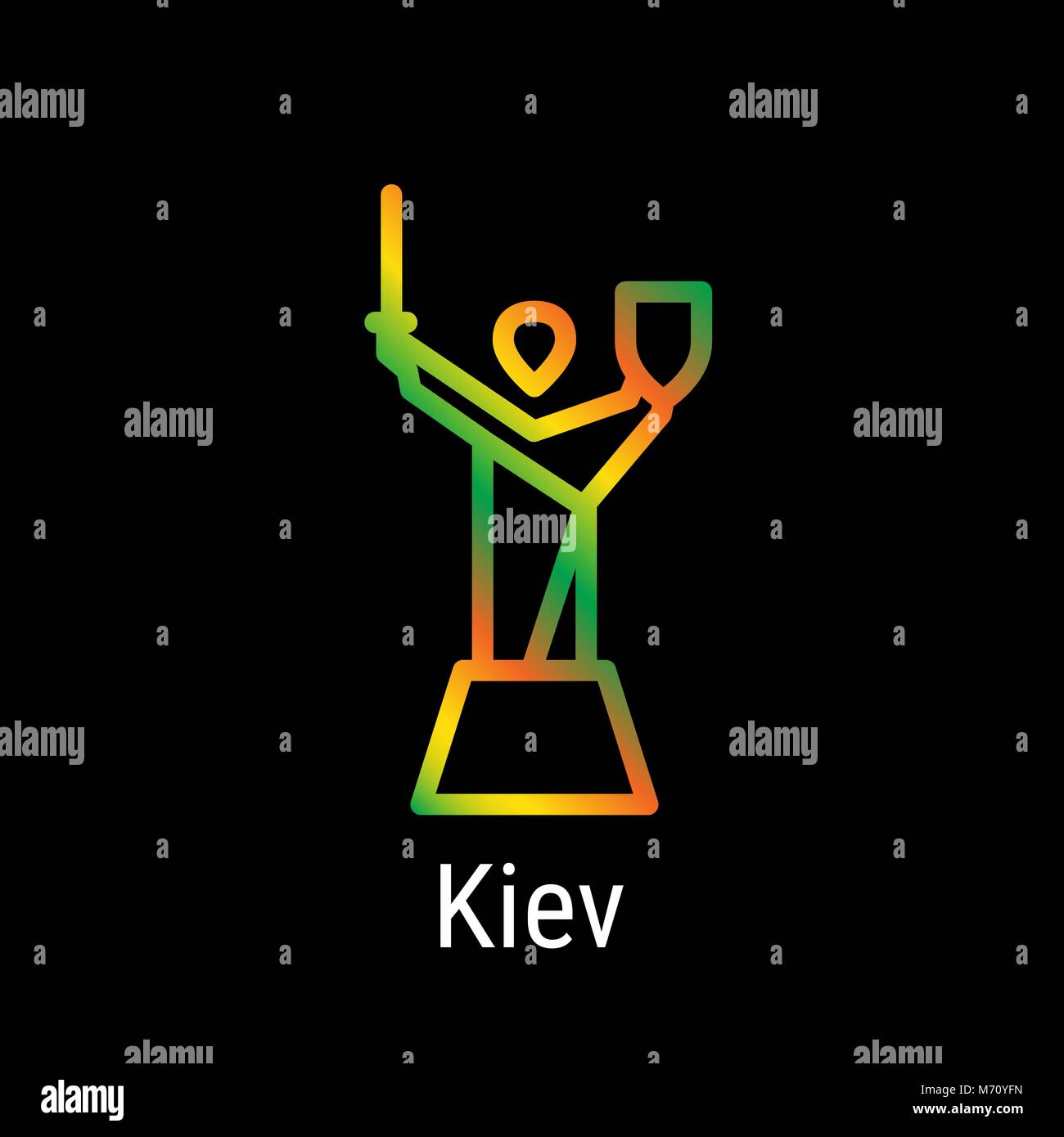 Kiew, Ukraine Vektor Symbol Leitung Stock Vektor