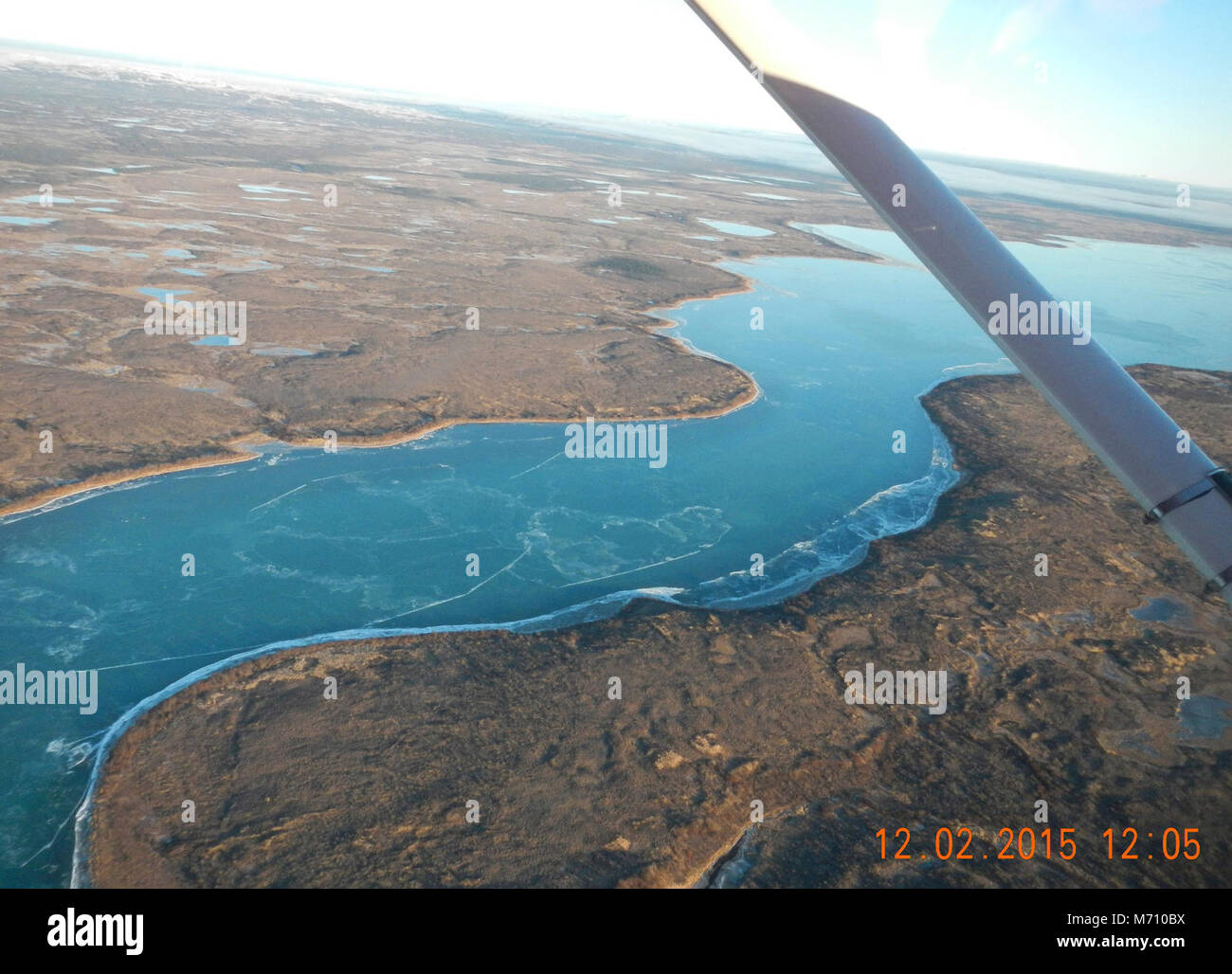 Anfang Naknek River. Stockfoto