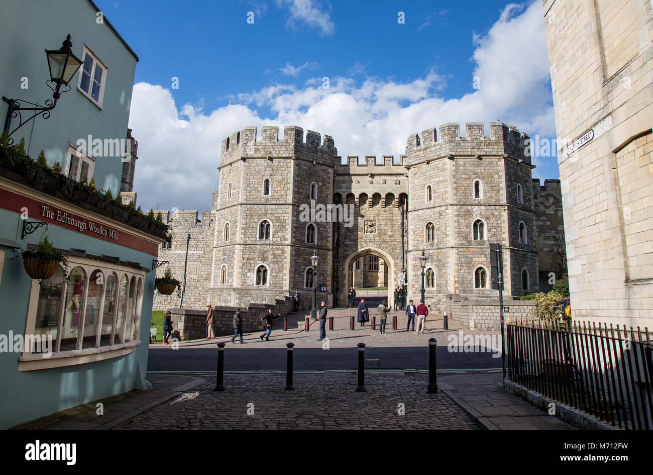 Windsor, Großbritannien. Allgemeine Ansicht um Windsor Castle & die Stadt im Zentrum der Stadt, Windsor, England am 7. März 2018. Foto von Andy Rowland. Credit: Andrew Rowland/Alamy leben Nachrichten Stockfoto