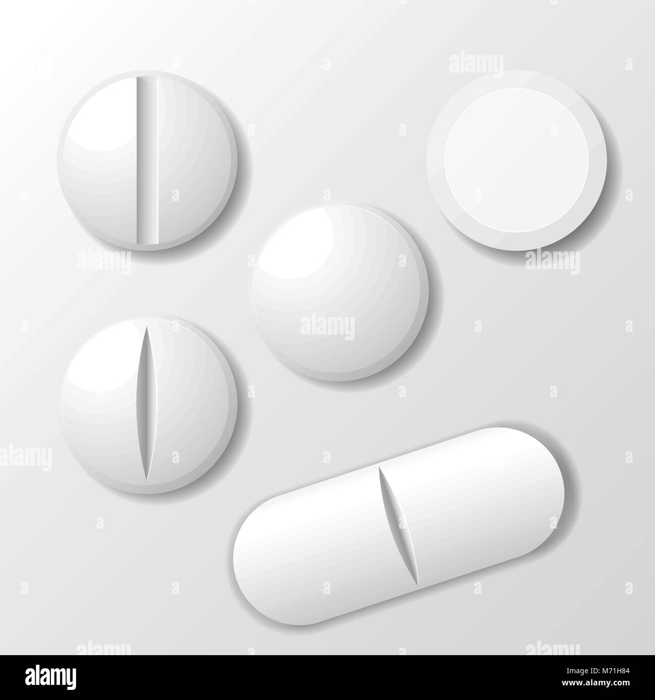 Einstellen der Medizin Pille - tablet Droge Stock Vektor