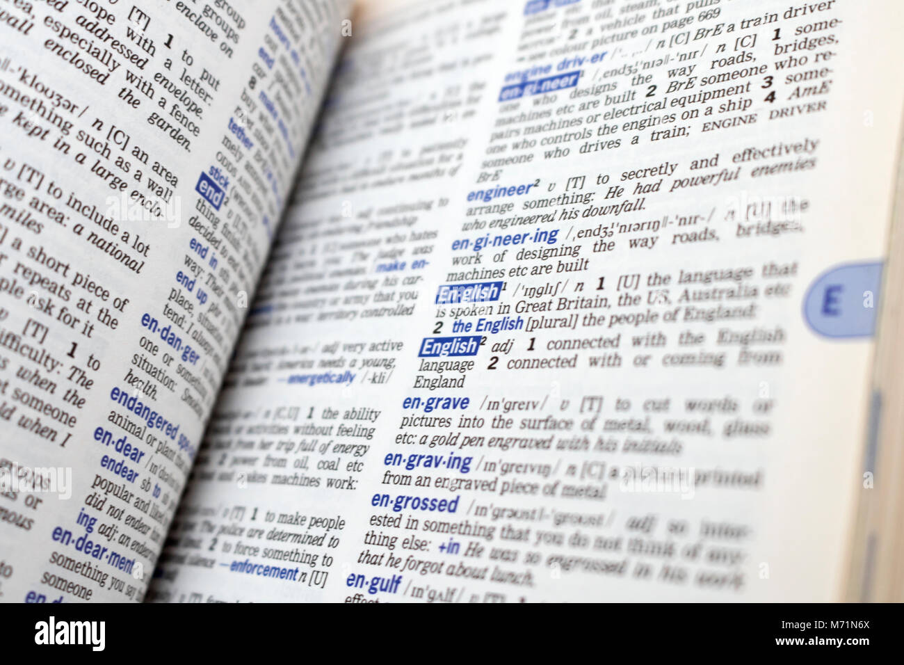 Englische Wort in Englisch Wörterbuch (Longman) Stockfoto