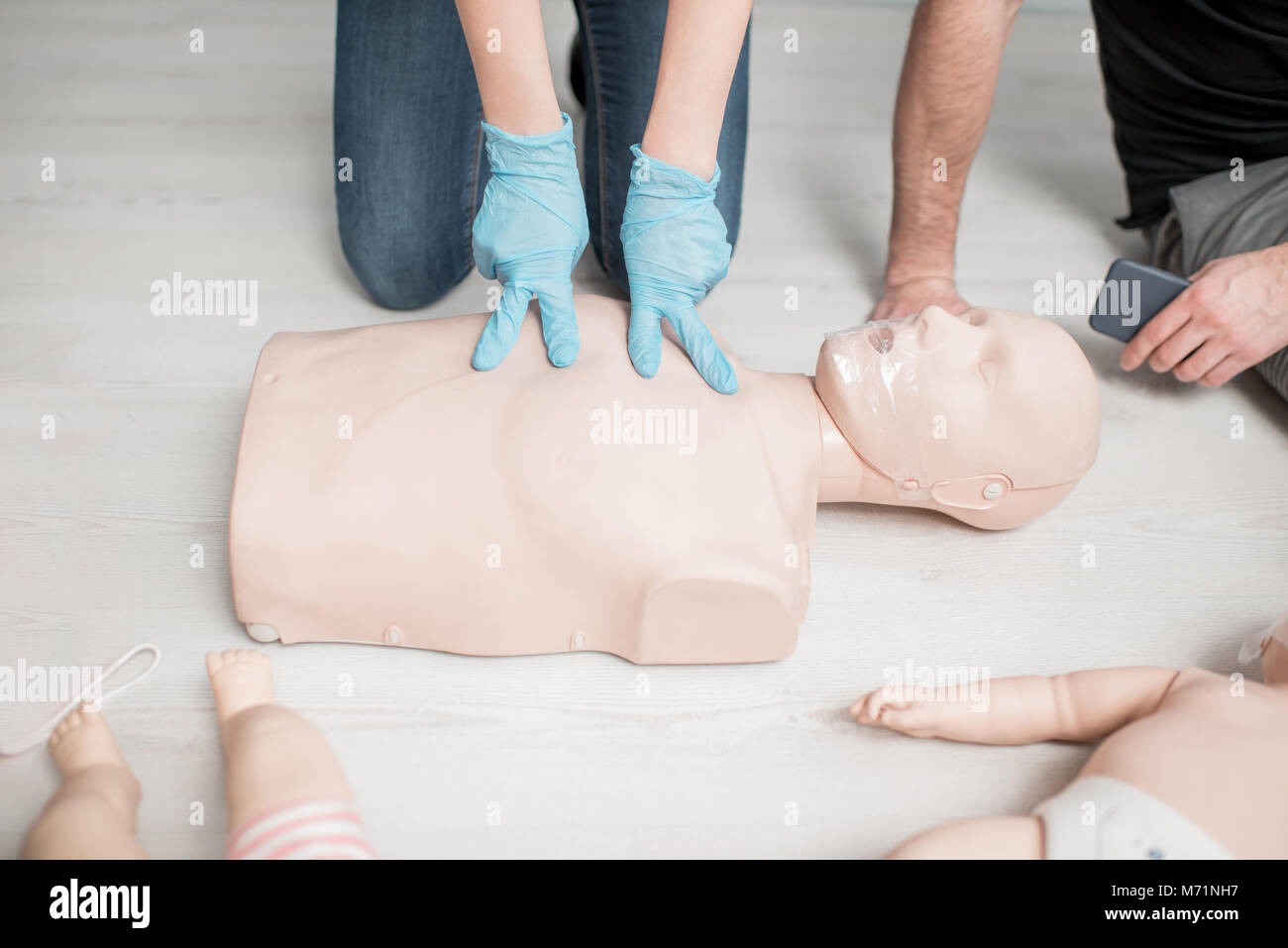 Erste-Hilfe-Ausbildung Stockfoto