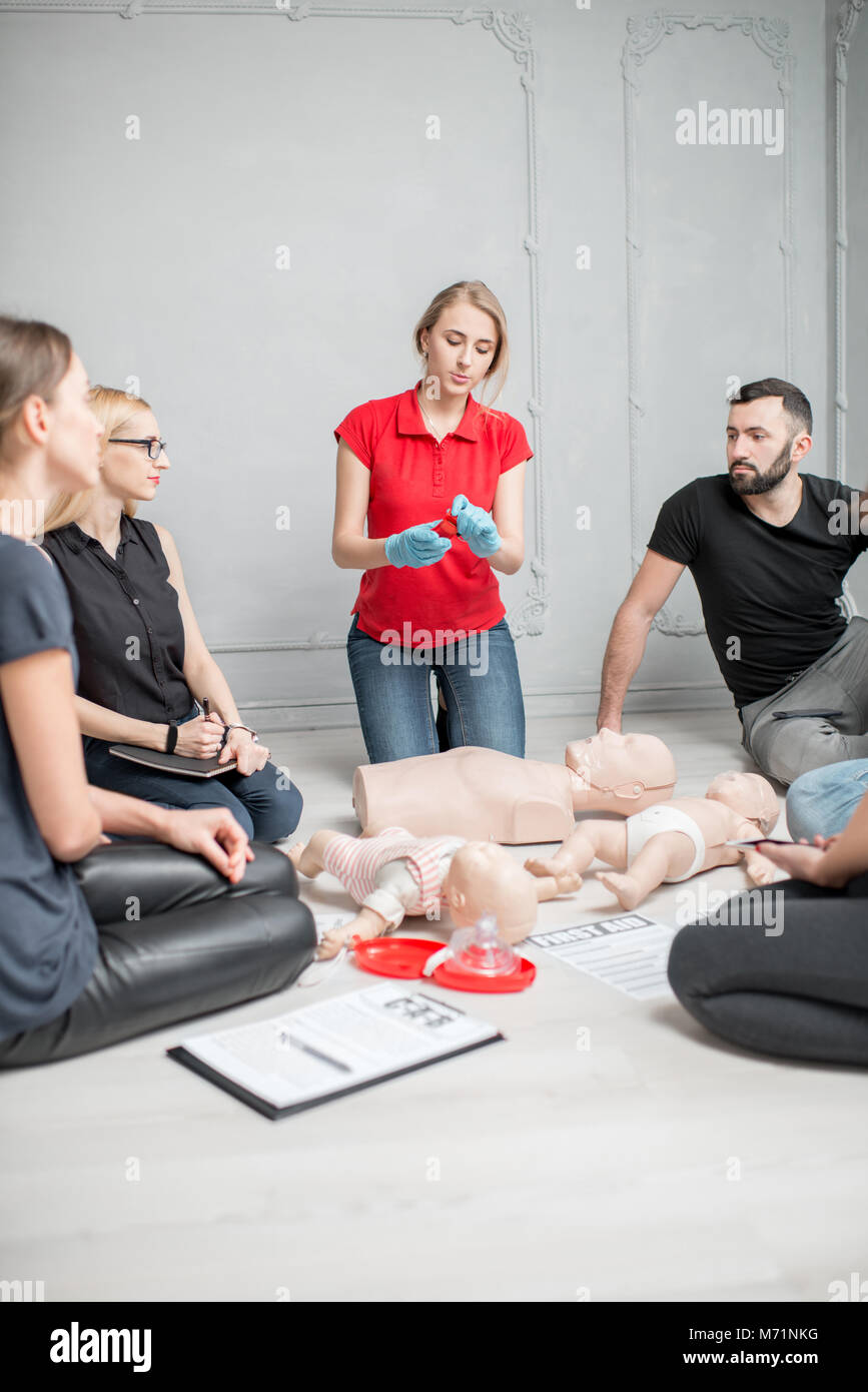 Erste-Hilfe-Ausbildung Stockfoto