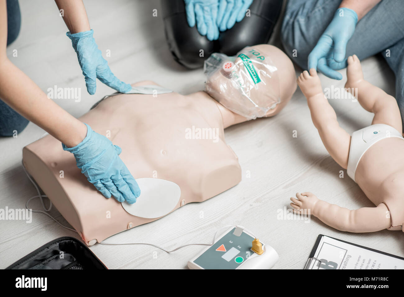 Erste-Hilfe-Ausbildung Stockfoto