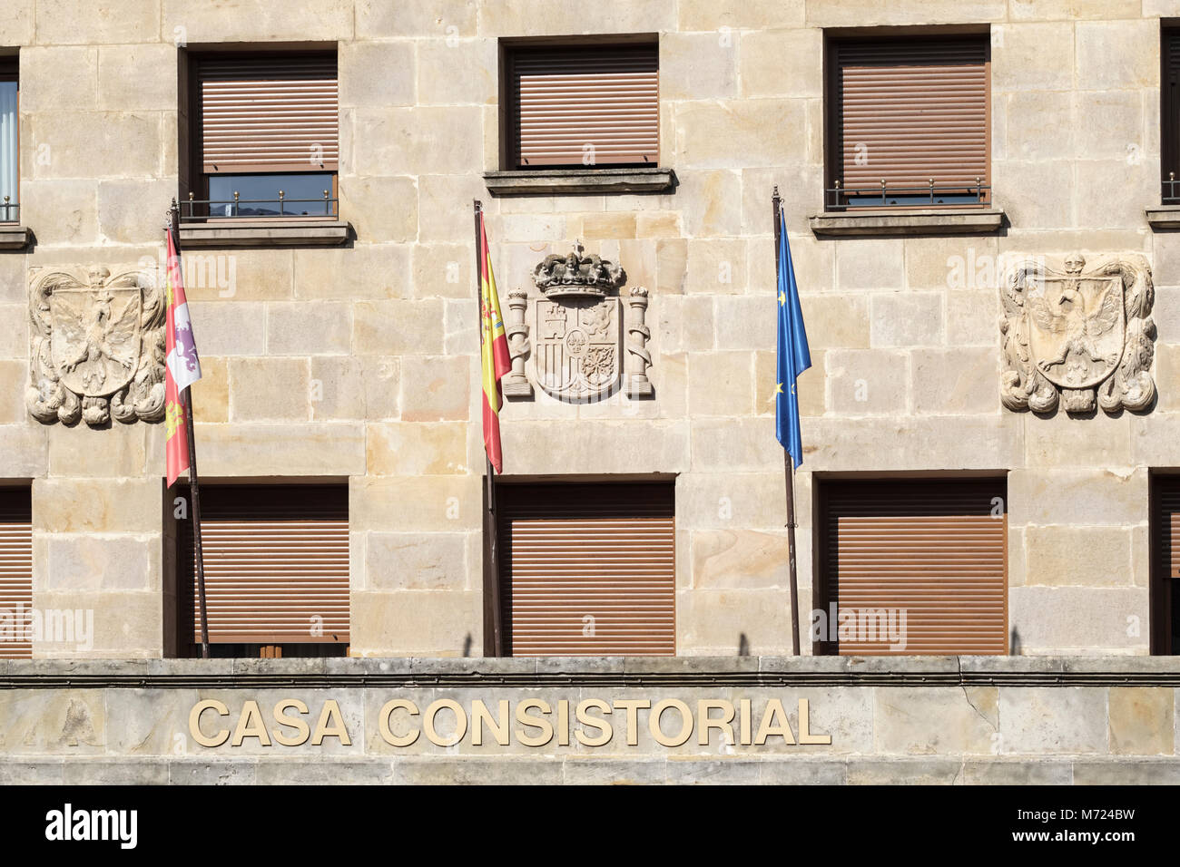 Casa Consistorial, Aguilar de Campoo, Palencia, Spanien Stockfoto