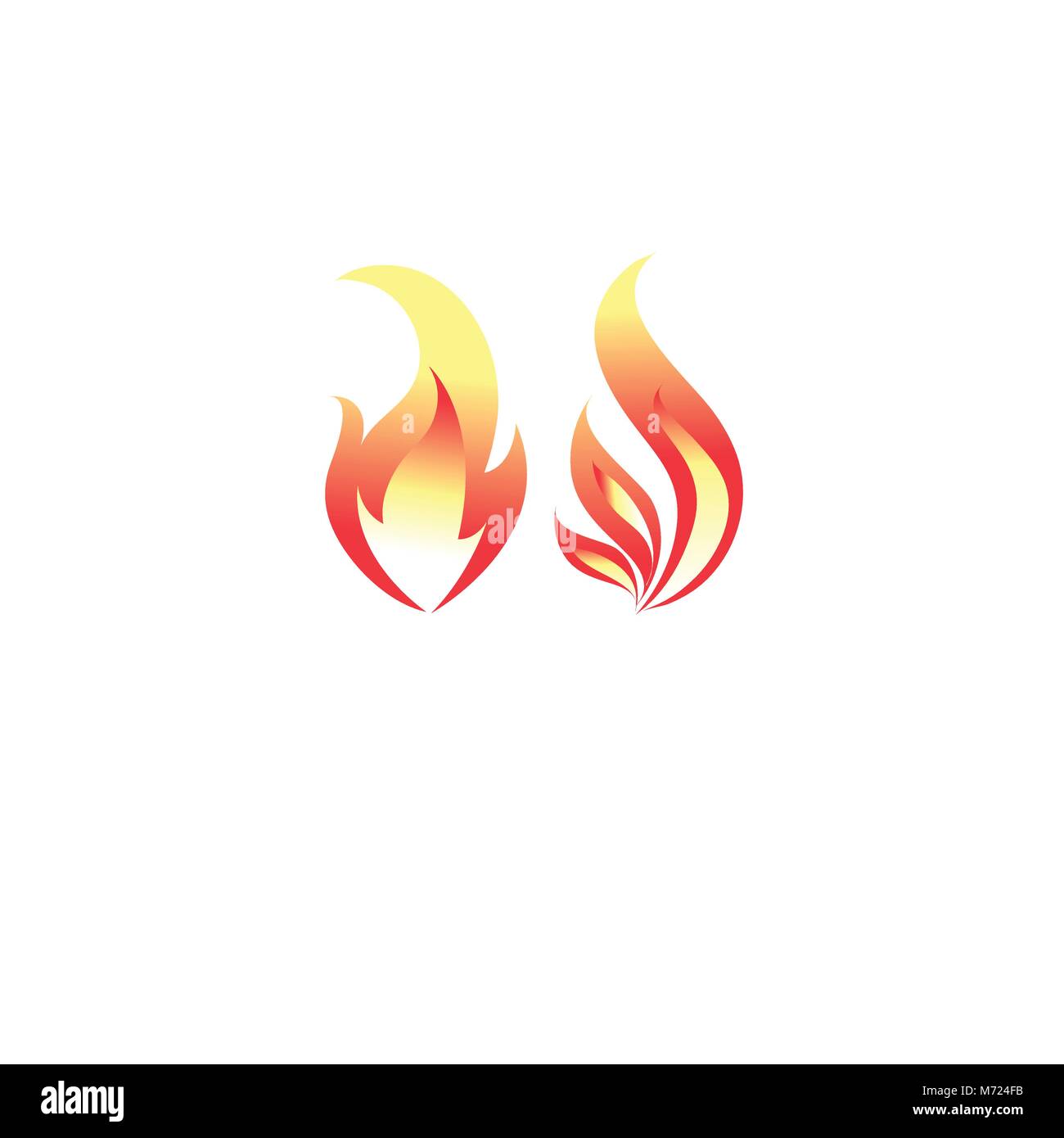 Fire Flame Symbol vektor Vorlage. Hot rot orange Fire Flame für Vorsicht heiss oder scharfes Essen und Logo für Öl, Gas und Energie Konzept. Vektor flachbild Symbol Stock Vektor