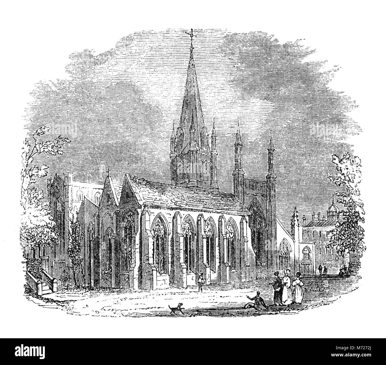 Die romanisch-gotische Christus Kirche Kathedrale wurde 1546 gegründet und ist auch die Kapelle der Kirche Christi an der Universität Oxford. Diese doppelte Rolle als Kathedrale und College Chapel ist einzigartig in der Kirche von England. Die Kathedrale war ursprünglich die Kirche St. Frideswide des Priorat. Oxfordshire, England. Stockfoto