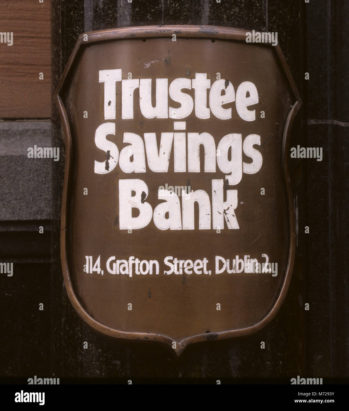 Irische Bank unterzeichnen Dublin 2000 Stockfoto