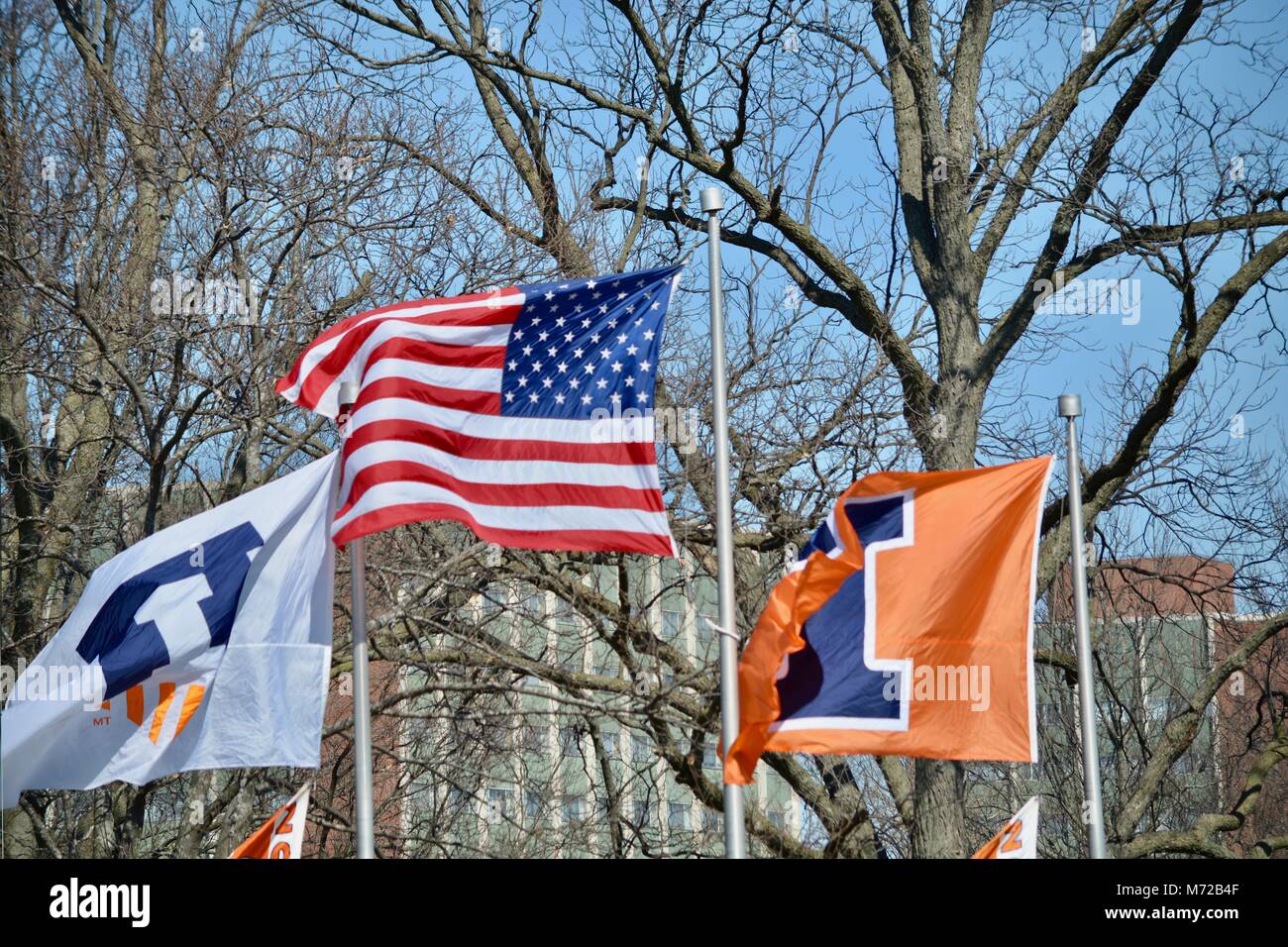 Fastpitch Softball Spiel in Illinois Stockfoto