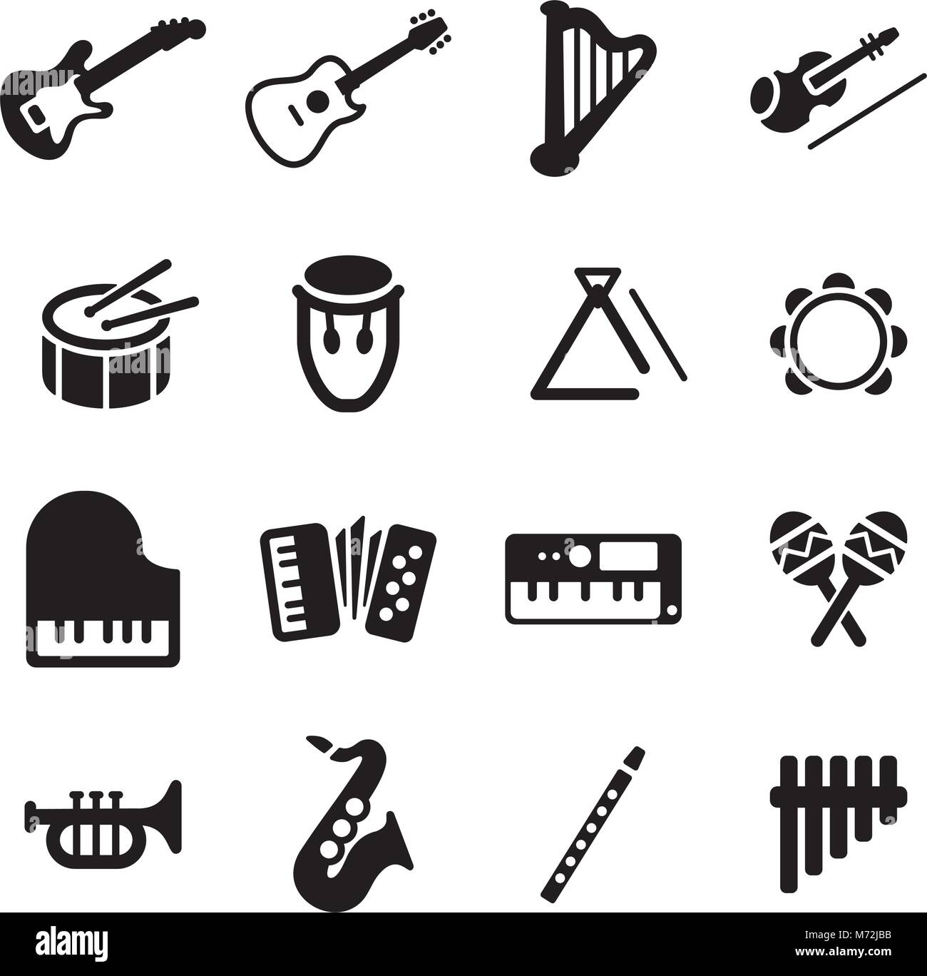 Symbol Instrumente Gitarre keyboards instrumente Stock-Vektorgrafiken kaufen - Alamy