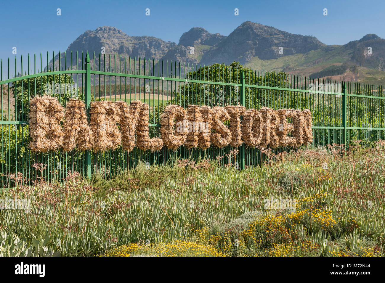Dekorative Eingang Babylonstoren Gardens in der Nähe von Paarl in der Provinz Western Cape, Südafrika. Stockfoto