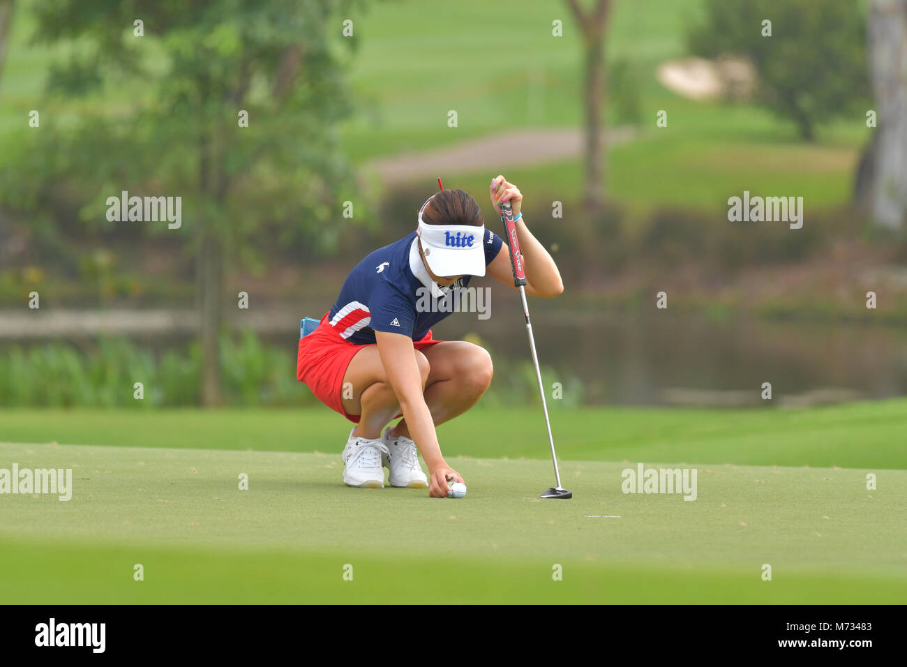 Kim Ha-Neul der Republik Korea auf Honda LPGA Thailand 2018 im Siam Country Club, Old Course am 24. Februar 2018 in Pattaya, Chonburi, Thailand. Stockfoto