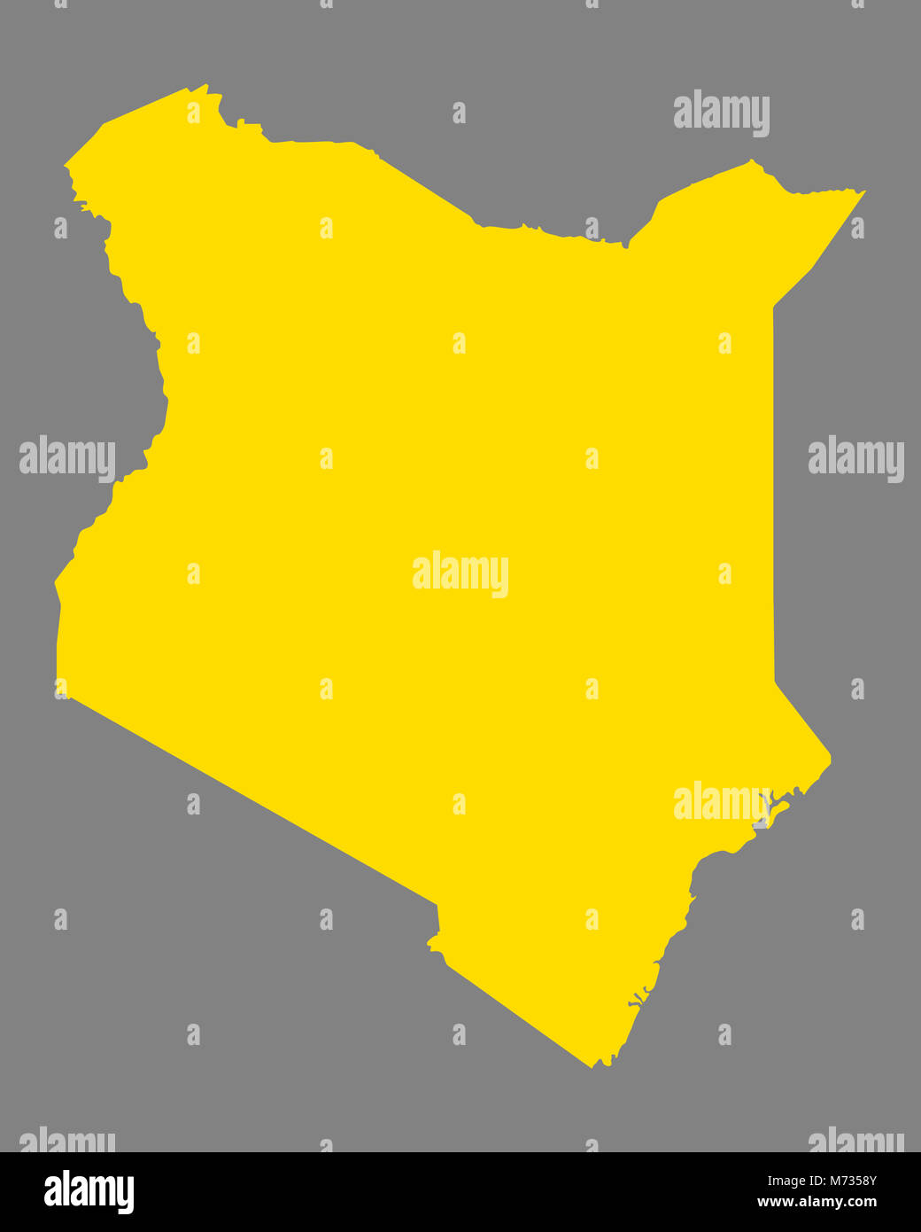 Karte von Kenia Stockfoto