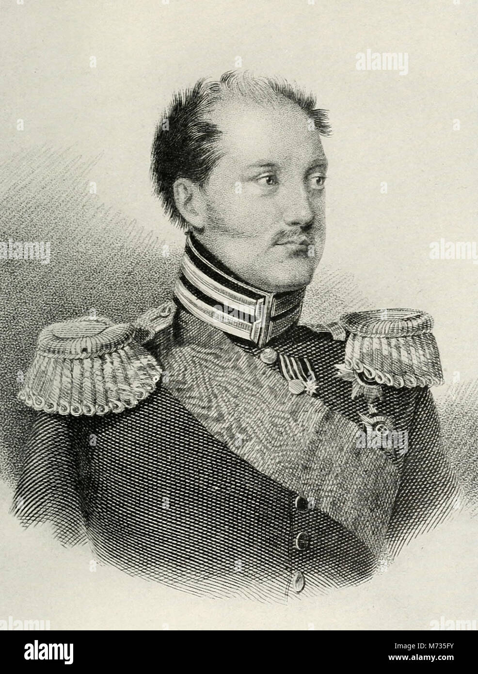 Der Kaiser Nikolaus I. von Russland Stockfoto