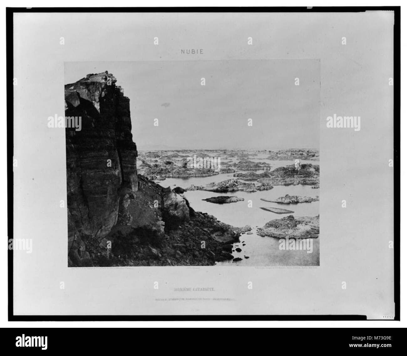 Deuxième cataracte-Rocher d'abouçir-rapids et ilots granitiques-FT (Monogramm) Felix Teynard. LCCN 2001695706 Stockfoto