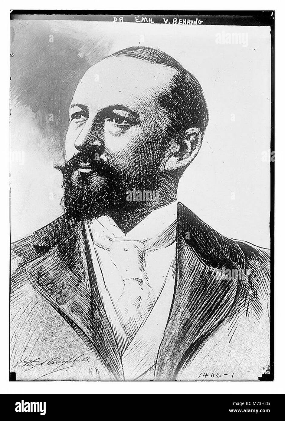Dr. Emil V. Behring war eine Pionierfigur in der Medizin, bekannt für seine bahnbrechende Arbeit in der Immunologie. Besonders bekannt ist er für seine Entwicklung der Serumtherapie zur Behandlung von Diphtherie, die die medizinische Wissenschaft bedeutend weiterentwickelte und unzählige Leben rettete. Seine Beiträge legten den Grundstein für moderne immunologische Behandlungen. Stockfoto