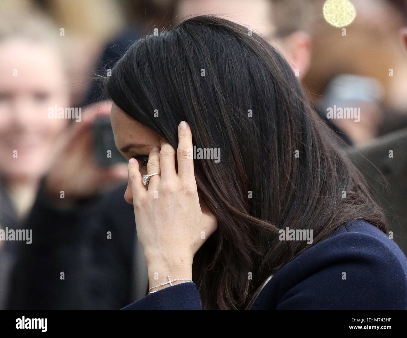 Birmingham, Großbritannien. 8. März, 2018. Seine königliche Hoheit Prinz Harry (Wales) und Meghan Markle, auf einem Rundgang am Internationalen Frauentag in Birmingham im Millennium Point, Birmingham, am 8. März 2018. Credit: Paul Marriott/Alamy leben Nachrichten Stockfoto