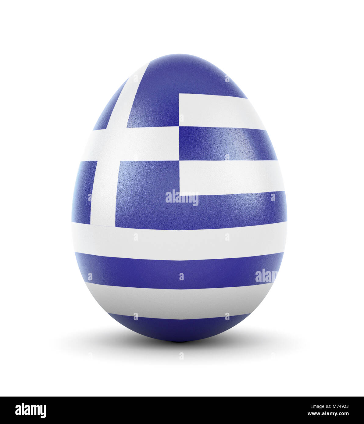 Hochwertige realistische Wiedergabe von eine glänzende Ei mit der Flagge von Griechenland. (Serie) Stockfoto