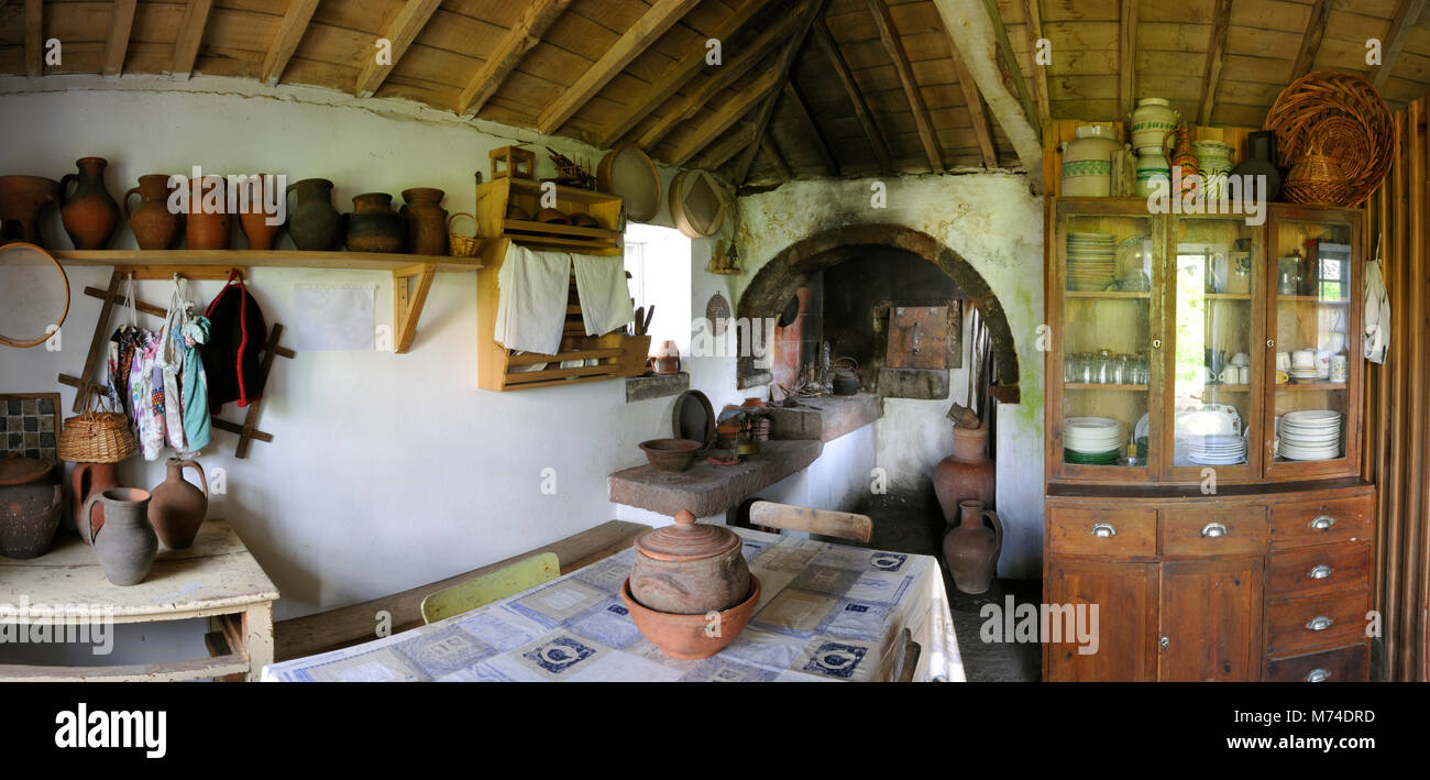 In einem traditionellen Haus, Santa Maria Insel. Azoren, Portugal Stockfoto