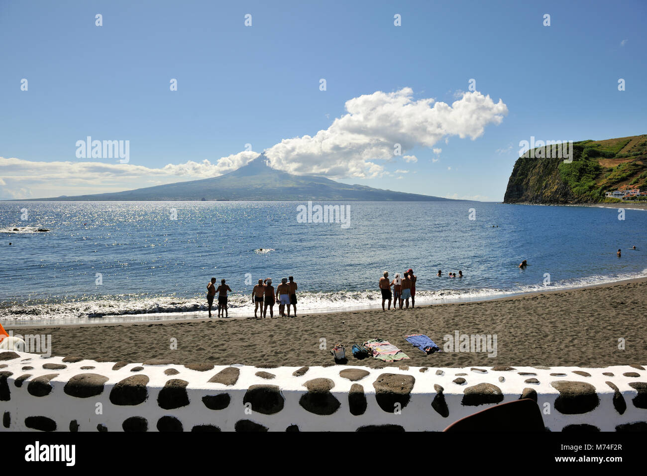 Almoxarife Strand. Faial, Azoren, Portugal Stockfoto