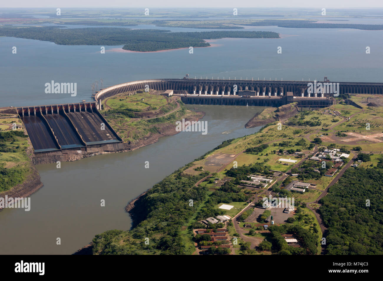 Itaipu Wasserkraftwerk von Paraguay und Brasilien über die Prana Fluss 2. größte in der Welt gebaut, UN-Klimaschutzkonferenz Partner, 1 von sieben modernen Wunder Stockfoto