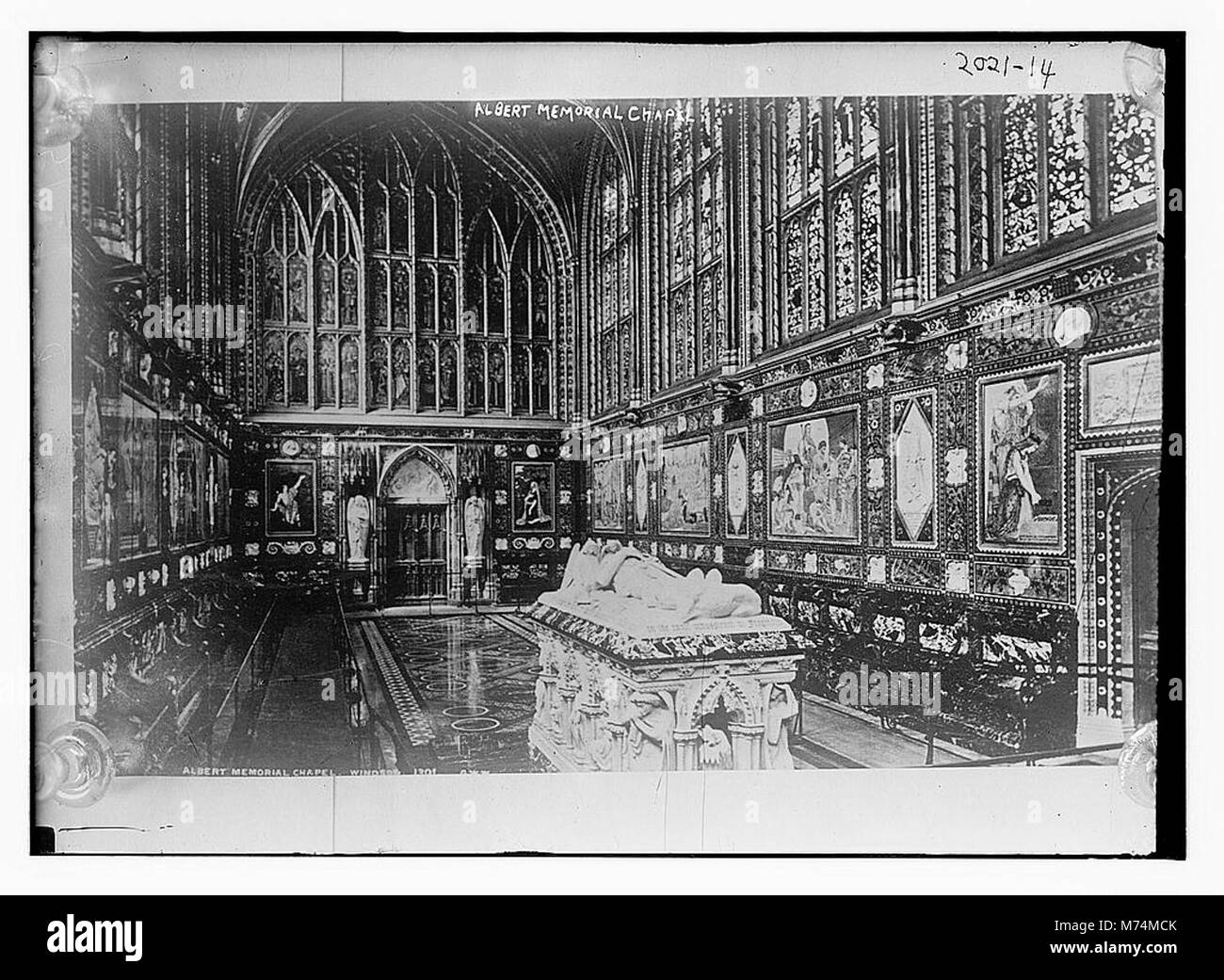 Ein Foto der Albert Memorial Chapel in Windsor, einer bedeutenden Kapelle aus viktorianischer Zeit, die Prinz Albert gewidmet ist und das britische Architekturdesign des 19. Jahrhunderts widerspiegelt. Stockfoto