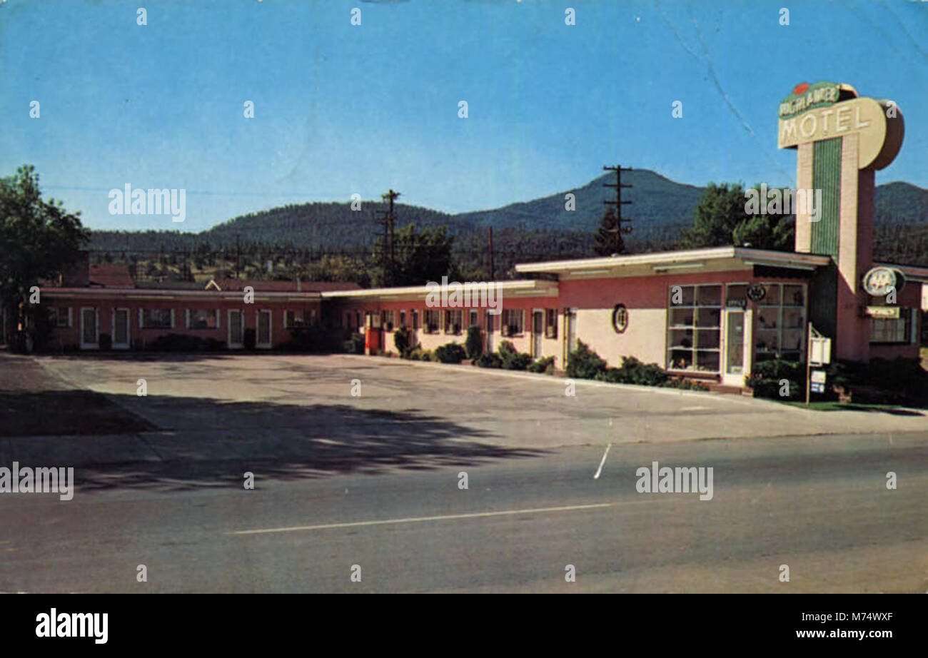 Highlander Motel, Marshall und Ruth Ann Duncan Inhaber, Vera Nordyke manager (NBY) 435901 Stockfoto