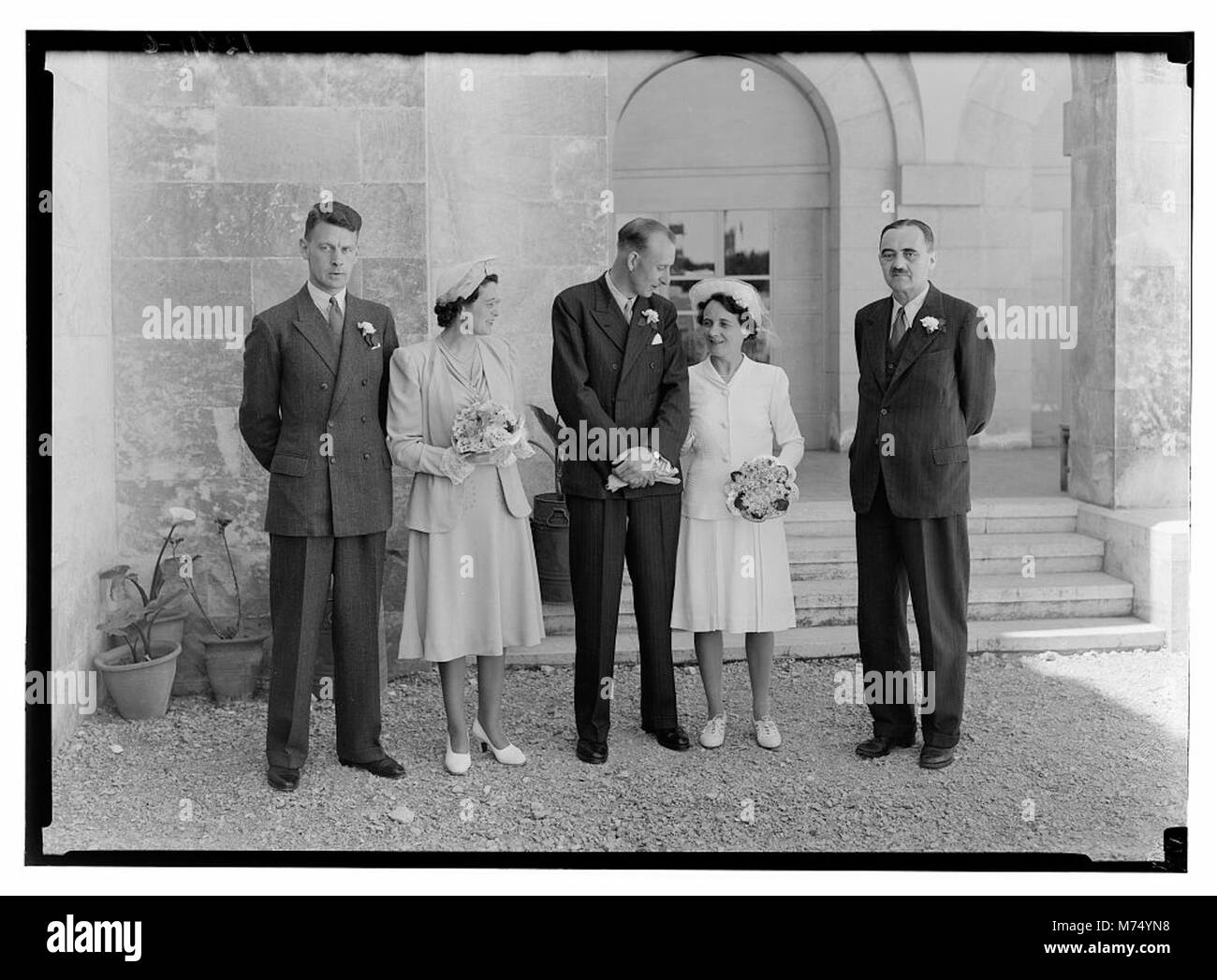 Ein Foto, das die Hochzeit von Hunter und Price dokumentiert und einen wichtigen Moment im sozialen und kulturellen Leben des frühen 20. Jahrhunderts feststellt. Stockfoto