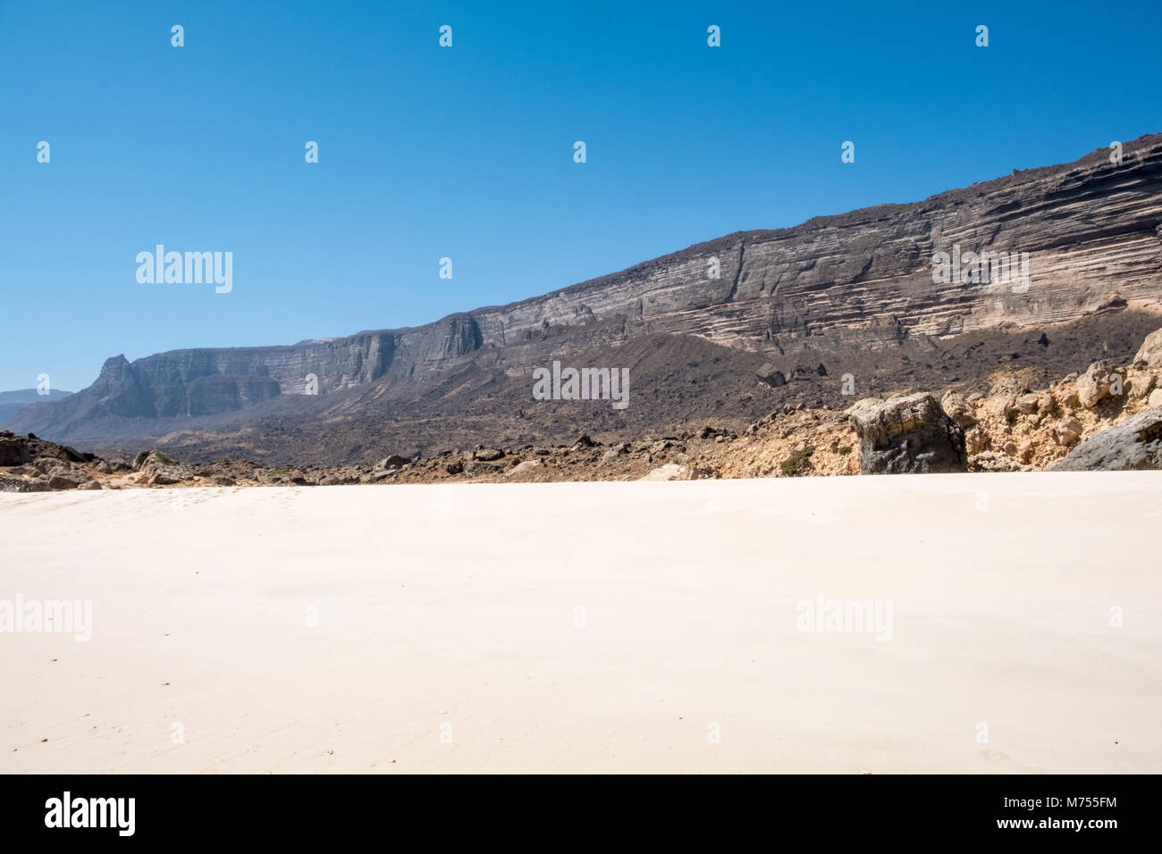 Fazayay, oder manchmal buchstabiert Fizayah Strand, Dhofar, Salalah, Sultanat Oman Stockfoto