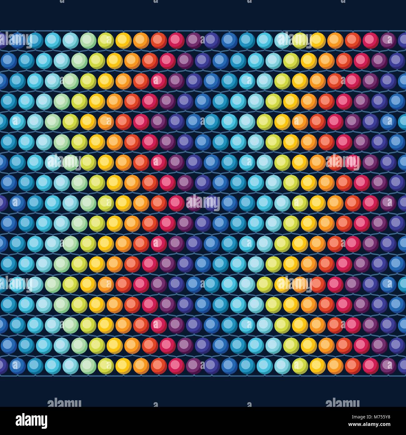 Ethnische afrikanische Perlen abstrakte Farbe nahtlose Muster Stock Vektor