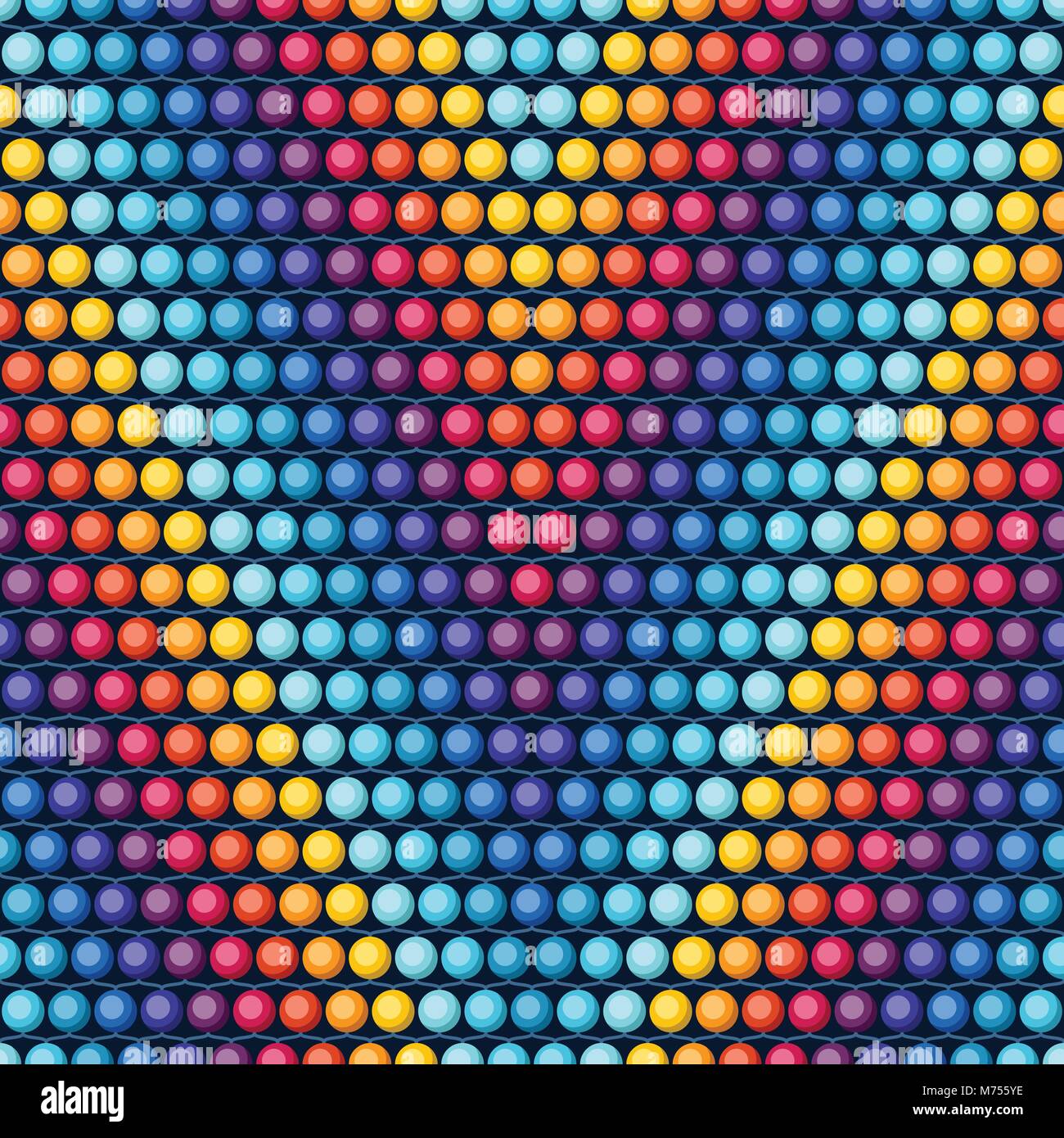 Ethnische afrikanische Perlen abstrakte Farbe nahtlose Muster Stock Vektor