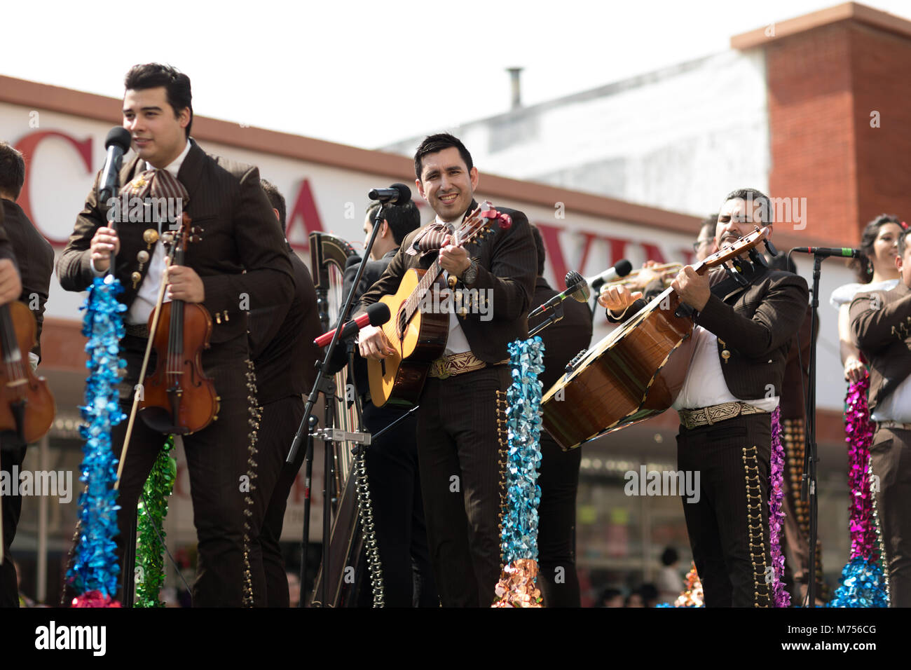 Brownsville, Texas, USA - Februar 24, 2018, Grand International Parade ist Teil der Charro Tage Fiesta - Fiestas Mexicanas, ein bi-nationales Festival Stockfoto