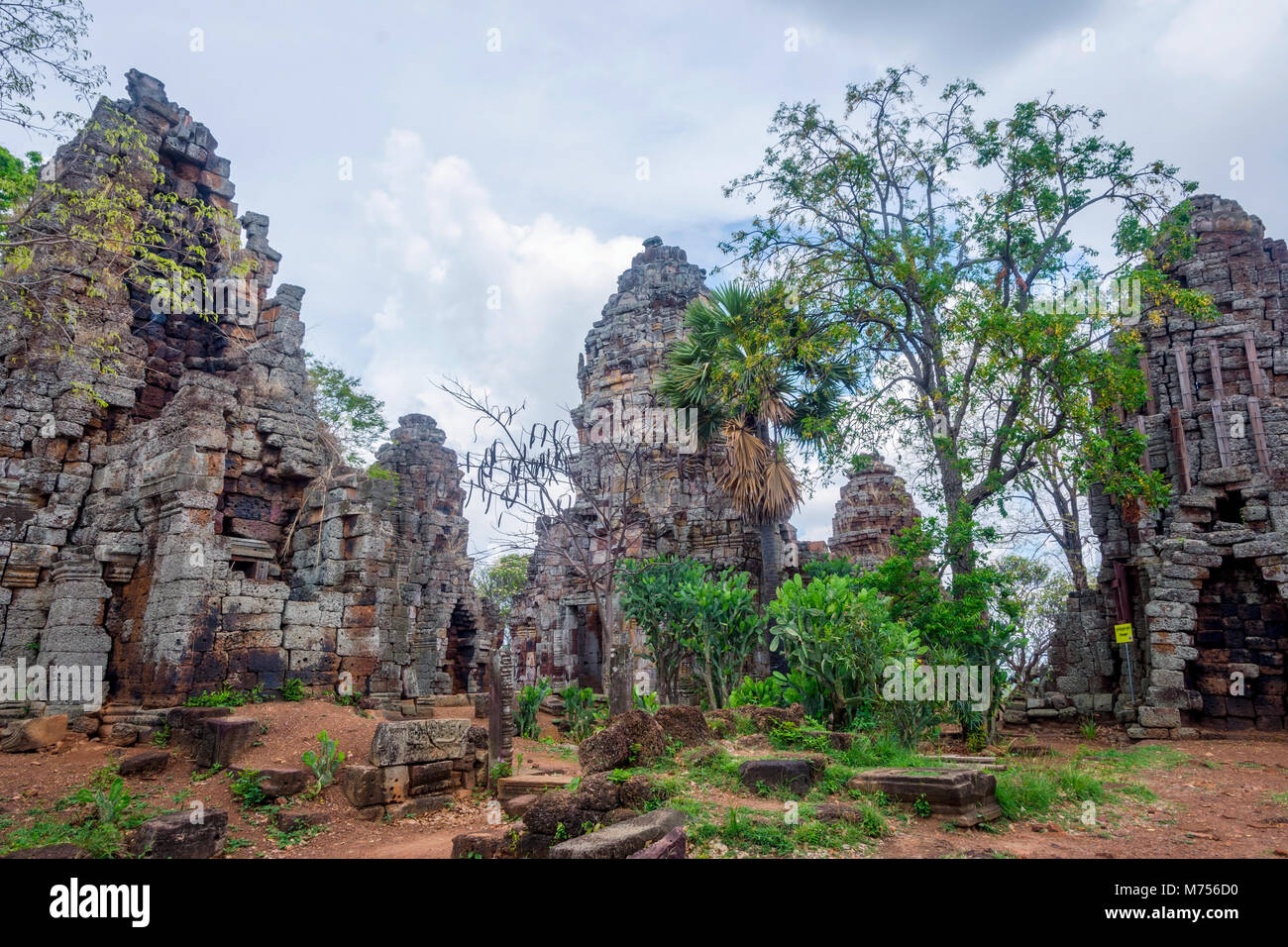 Pagode des Wat Banan alten Khmer Zivilisation Tempel, Kambodscha Stockfoto