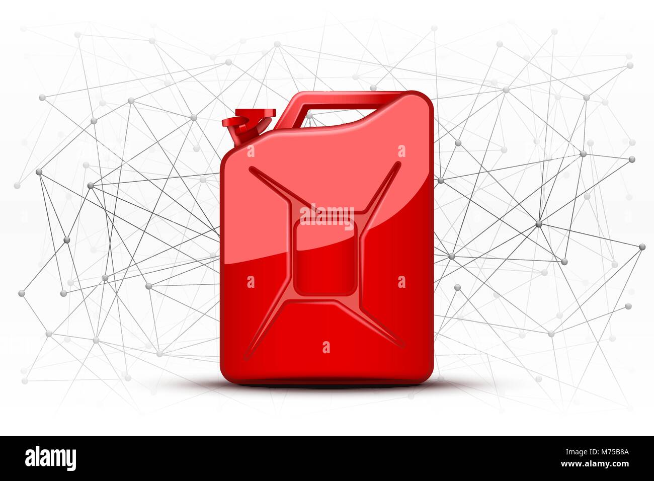 Blockchain in Öl Gasindustrie Stock Vektor