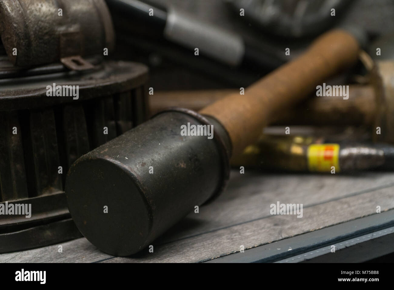 Alte deutsche Armee, Dritte Reich militärischen Handgranate auf Anzeige an Krieg Tunnel, Jersey, Channel Islands Stockfoto
