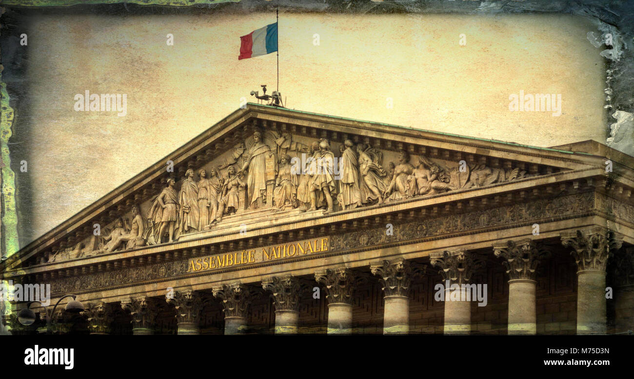 Paris 7e Arr Assemblee Nationale Nationalversammlung Frankreich Stockfotografie Alamy