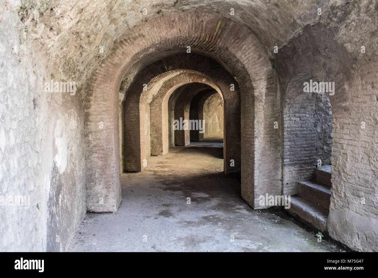 Innenraum in Pompeji, Italien Stockfoto