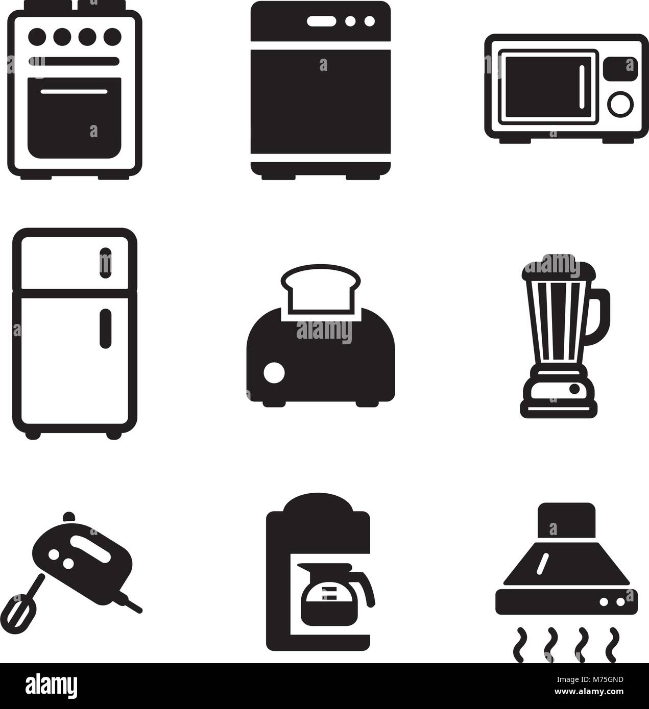 Küchengeräte Icons Stockfotos und -bilder Kaufen - Alamy