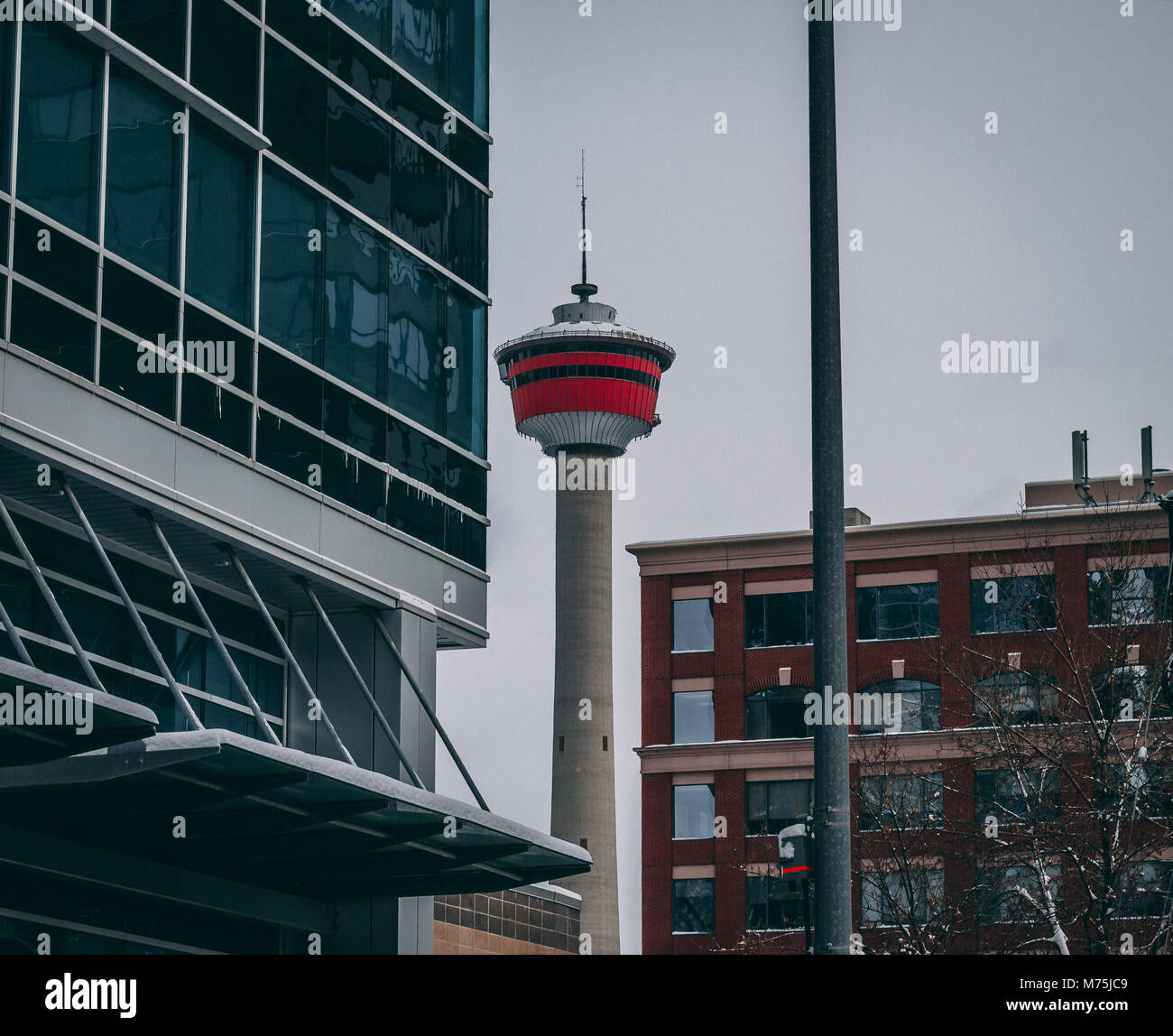 Perspektive der einen Turm in der Stadt Stockfoto