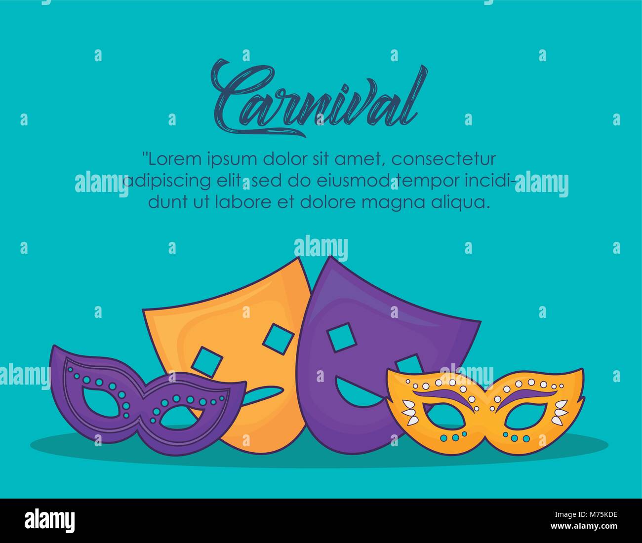 Circus Karneval Infografik Mit Theater Und Maskerade Masken Symbol Auf Blauem Hintergrund Farbenfrohen Design Vector Illustration Stock Vektorgrafik Alamy
