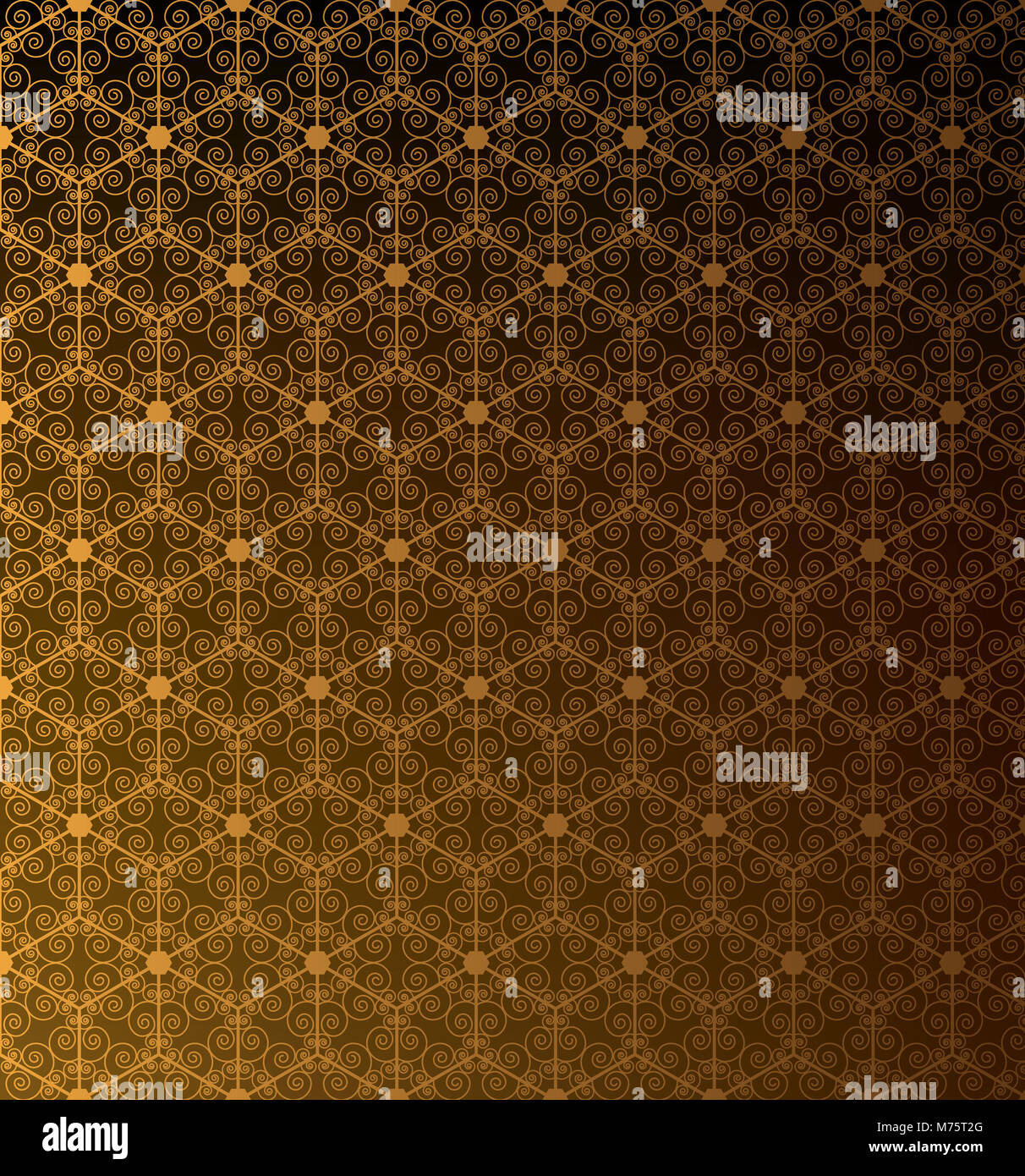 Gold abstract sechseckigen Schneeflocke Muster für den Hintergrund Stockfoto