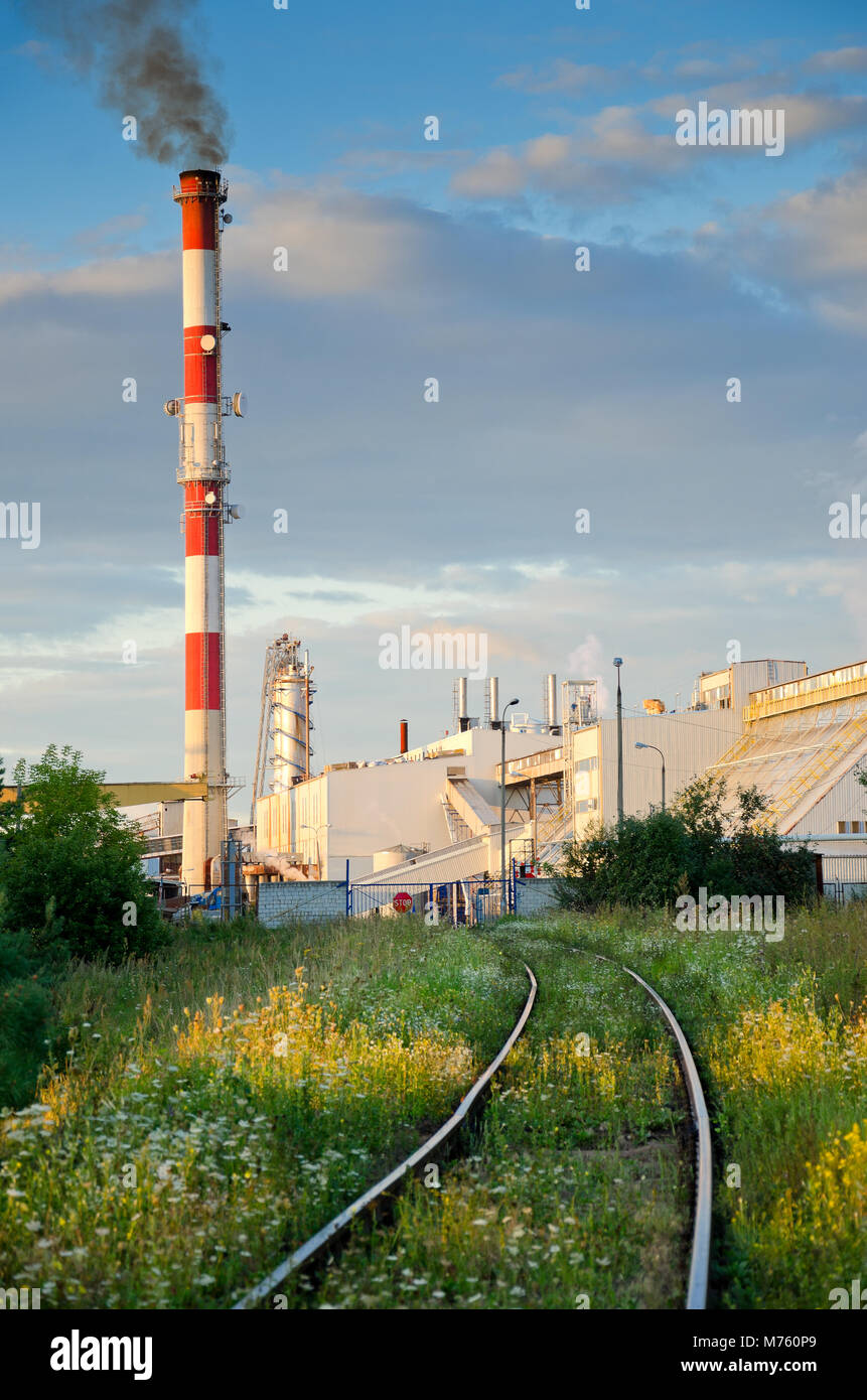 Zuckerfabrik an Glinojeck, Woiwodschaft Masowien, Polen, Europa. Stockfoto