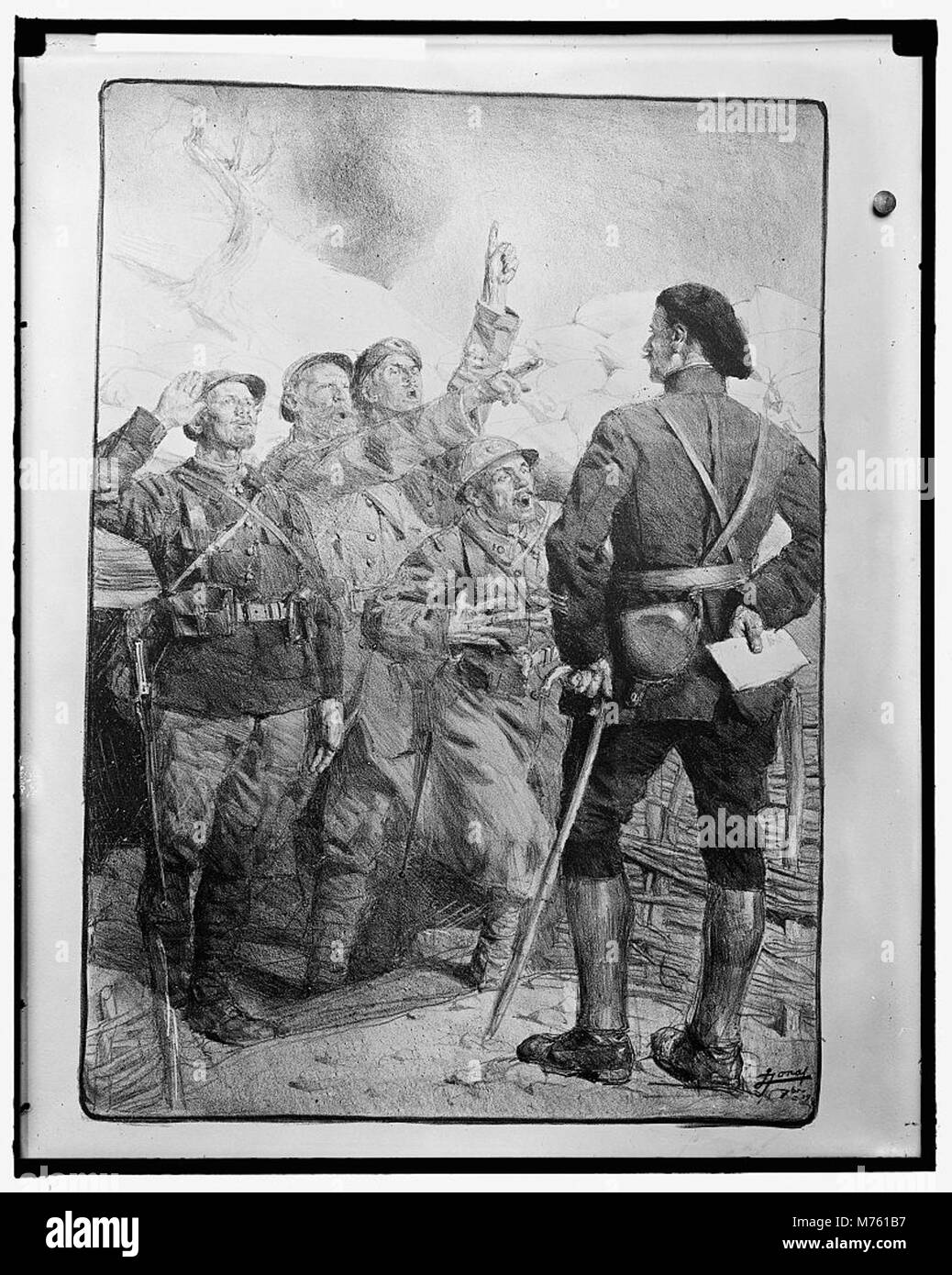 Ein Druck von Jonas Lithographers, der eine historische Szene oder eine Werbeanzeige zeigt, katalogisiert unter LCCN20168616518. Stockfoto