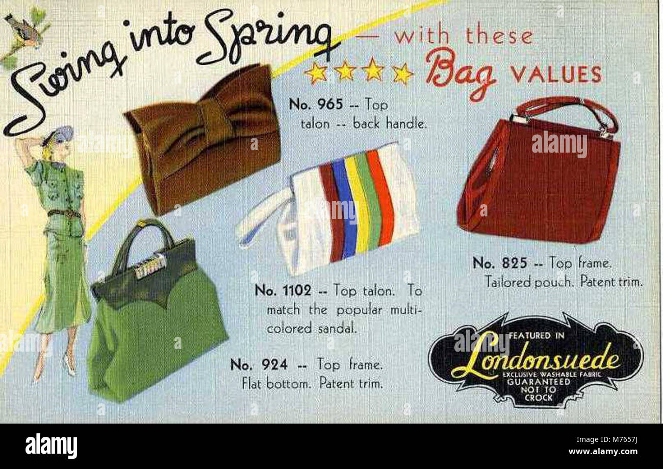 Londonsuede Handtaschen, hergestellt von Rossitex of America, Inc., sind hochwertige Lederhandtaschen, die für ihre Langlebigkeit und ihr elegantes Design bekannt sind. Der Fokus der Marke liegt auf luxuriösen Accessoires, die stilvolle und funktionale Taschen für Verbraucher anbieten. Stockfoto