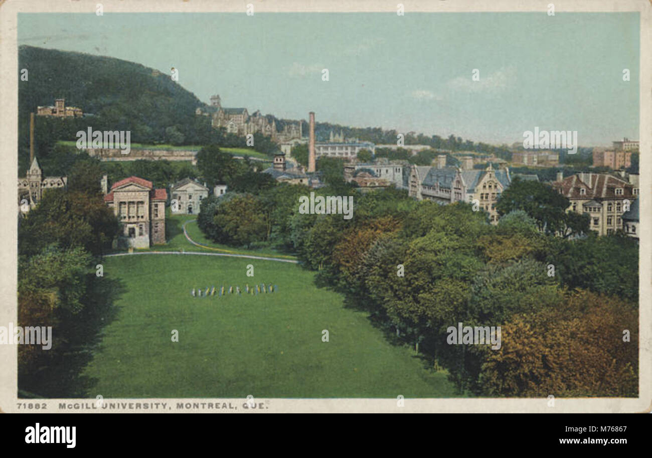 Die McGill University in Montreal ist bekannt für ihre historischen wissenschaftlichen Beiträge und ihre herausragende Rolle in der Hochschulbildung in Kanada. Stockfoto